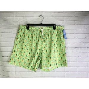 Bermies Mens Classic Swim Shorts Trunks Lined Pineapple All Over Print Size XL